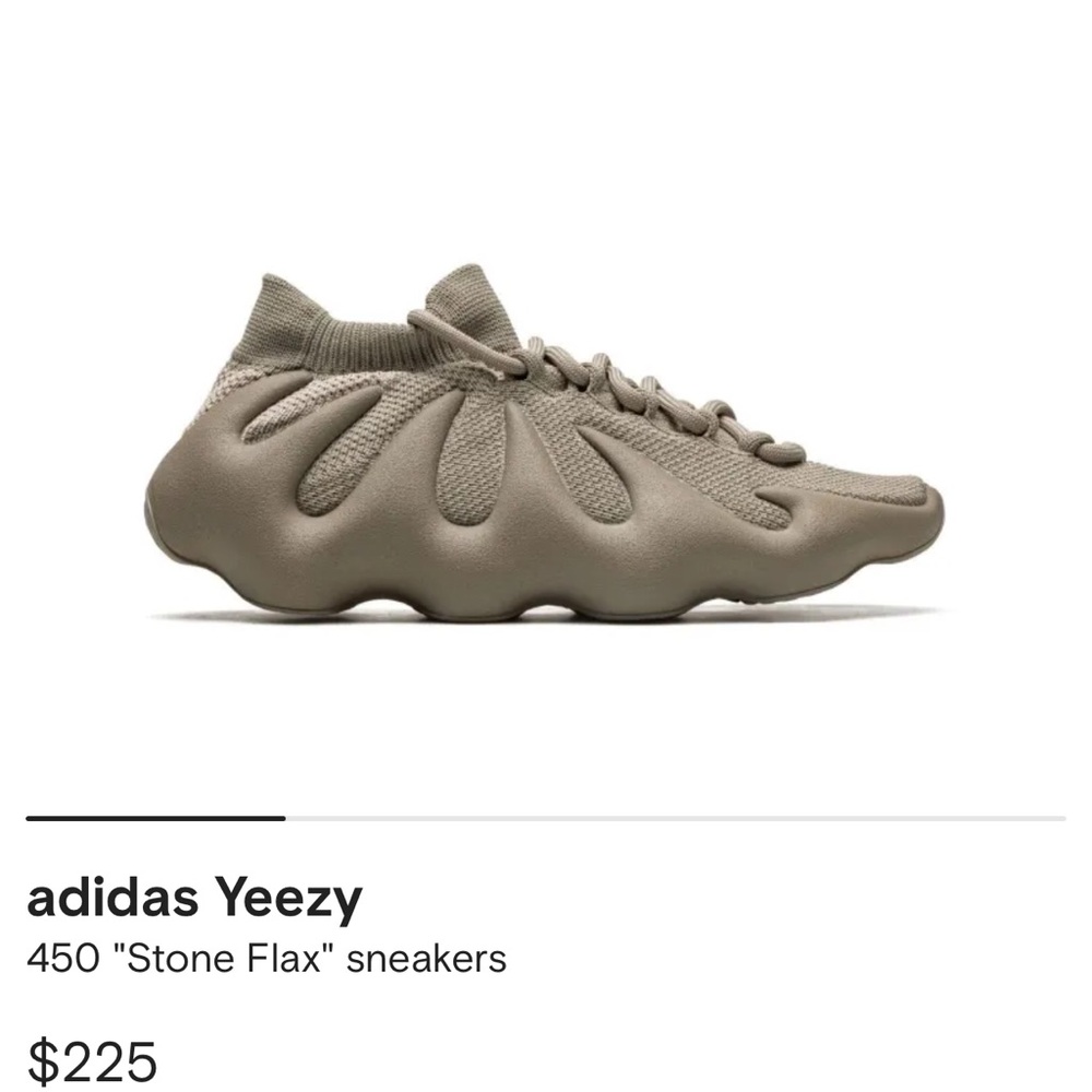 Adidas Yeezy 450 “Stone Flax” Sneakers 
SIZE 8